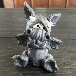 Charming Clay Black Dragon Incense Burner